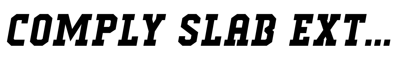 Comply Slab Extra Bold Italic